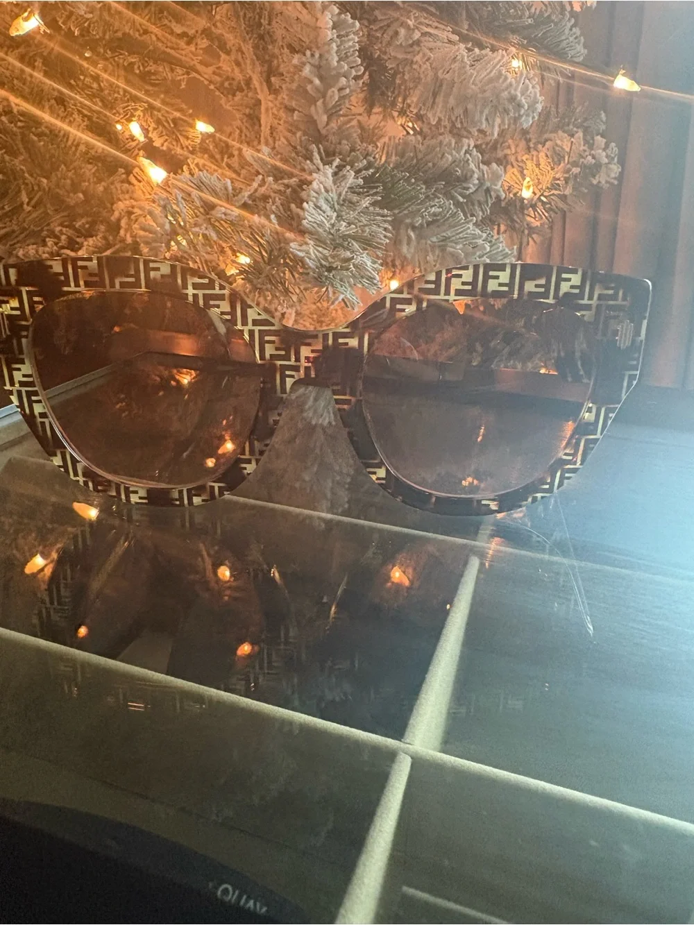 Fendi Zucca  Tortoiseshell Cat-Eye Sunglasses - Brown